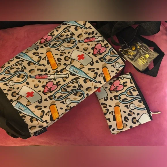 Leopard Print Nurse Medical-Themed Tote Bag - Picture 5 of 5